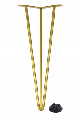Metal Leg for a Flash Table (3 Rods) 410 Mm Hairpin Loft Gold AKS