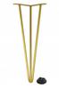 Metal Leg for a Flash Table (3 Rods) 410 Mm Hairpin Loft Gold AKS