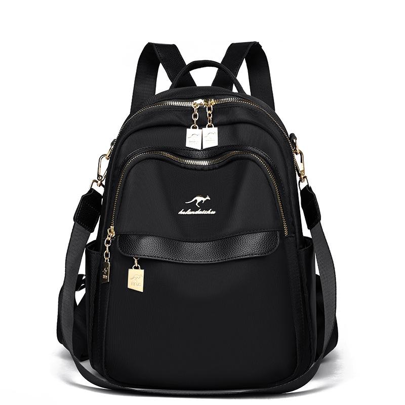 Schoolbag1011 New Fashion Kangaroo Backpack Female Solid Color Simple Large Capacity Travel Backpack Casual Backpack
