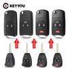 2/3/4 Button Remote Flip Folding Key Shell Case For Chrysler Sebring Pacifica Dodge Avenger Nitro Jeep Wrangler Liberty