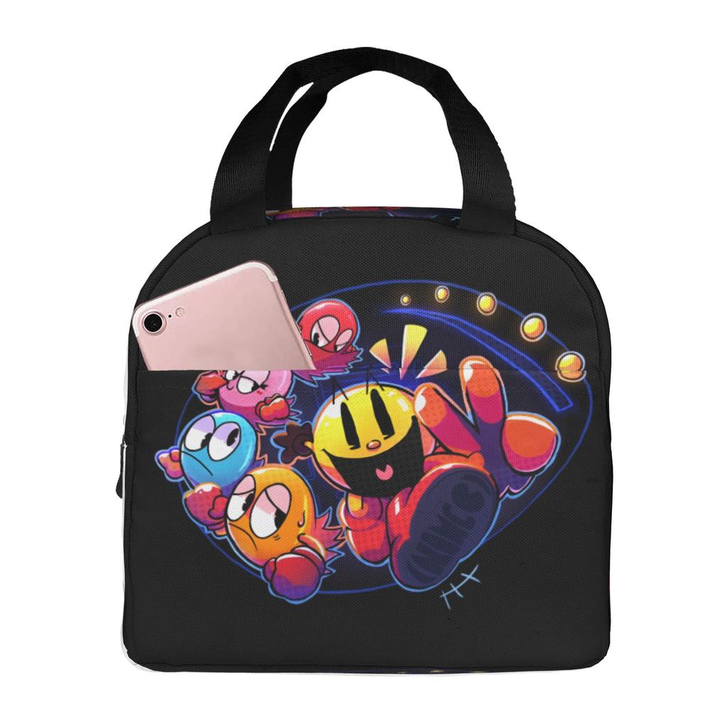 Custom P-Paced Portable Lunch Boxes Women Men Multifunction Video Game Thermal Cooler Food Insulated Lunch Bag School Student