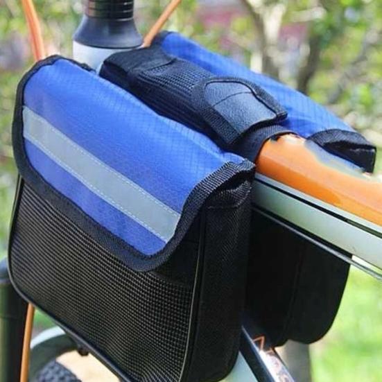 Bicycle Bag Anti-crack Reflective Strip Shockproof Large Capacity High Strength 3-in-1 Bike Front
