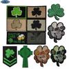 Outdoor Backpack Patch: Skull Flower Embroidery with Velcro Armband and Three Leaves Design