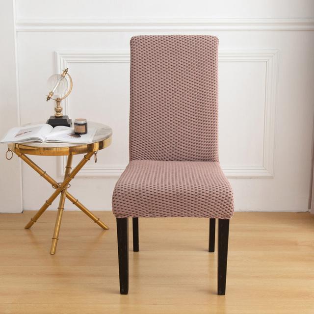 Spandex Jacquard Stoelhoezen Effen Kleur Stretch Meubelbeschermers Slipcovers voor Eetkamer Bruiloft Verwijderbare Stoelhoezen