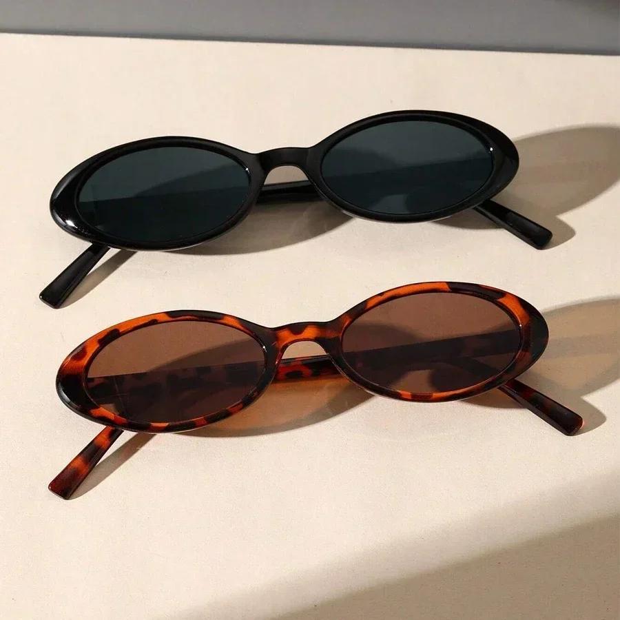 New Small Frame Oval Women Sunglasses UV400 Retro Color Glasses Outdoor Sports Cycling Sunscreen