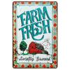 Mfoever Farm Fresh Eggs Metal Tinplate Sign Poster Chicken Egg Shabby Chic Tin Signs Metal Plate Xcm
