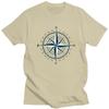 Προσαρμοσμένο Ναυτικό Πυξίδα T-Shirt για Άνδρες Καθαρό Βαμβάκι T-Shirt Casual Μπλουζάκι Κοντομάνικο Άγκυρα Σκάφος T-Shirts Λεπτή Εφαρμογή