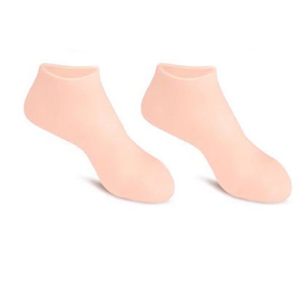 Sucoco Silicone Foot Moisturizing Socks Foot Care, Flesh Color, 1 Piece, 2 Pieces