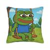 Sad P-Pepe Frog Pillowcase Polyester Cushion Cover Decorative Cartoon Pillow Case Cover Home Square 18'