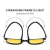 Čtvercové sluneční brýle s rámem TR90 Ultra Light Night Vision Anti Blue Light Pánské a dámské univerzální venkovní brýle