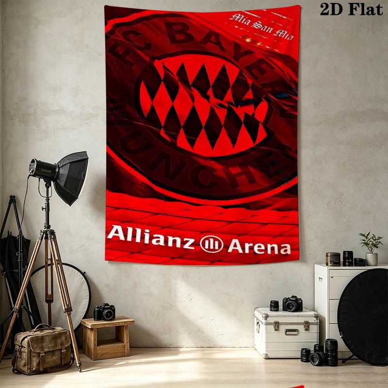 Fc Bayern Munich Wall Tapestry Aesthetic Wall Hanging Printed Fabric Blanket Decorative Tapestries For Bedroom Living Room Home Decor