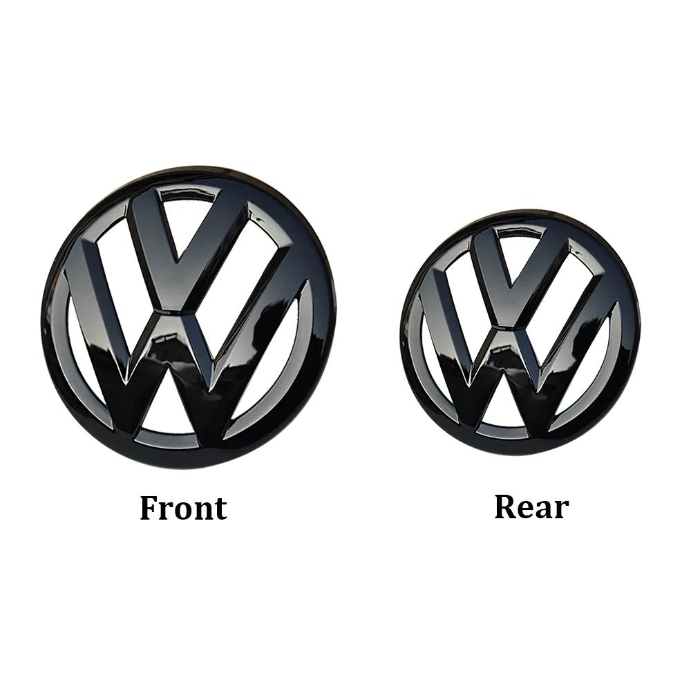 2Pcs Car Front Grill/Rear Emblem Lid Covers Logo Sticker For Volkswagen VW GOLF 5 6 7 8 MK5 MK6 MK7 MK8 POLO Scirocco Sportvan QV0