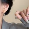 Minimalist Contrasting Color Water Drop Earrings Women's Light Luxury High-end Retro Earrings, Unique Rear-hanging Temperament Earrings, Earrings