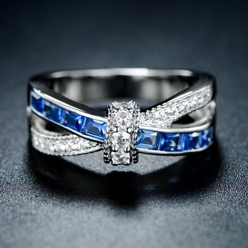 Geometric Copper Ring With Stunning Zircon Cross Design In Multiple Elegant Colors