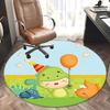 Dinosaur Party Office Carpet Chair Mats, Cute Room Decor, Balloon Themed Rug for Home Office, Fun Dino Print Carpet for Living Room, Bedroom