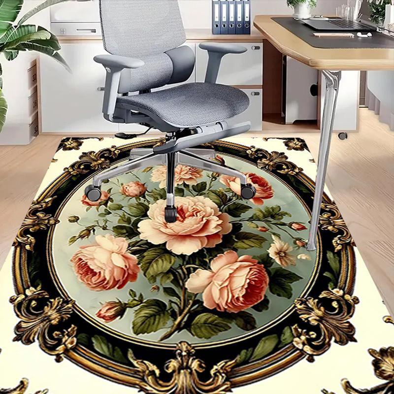 1PC Floral Pattern Extra Large Non-Slip Floor Carpet, Office, Family, Bedroom, Studio - Large Area Rug Indoor Rugs-W210