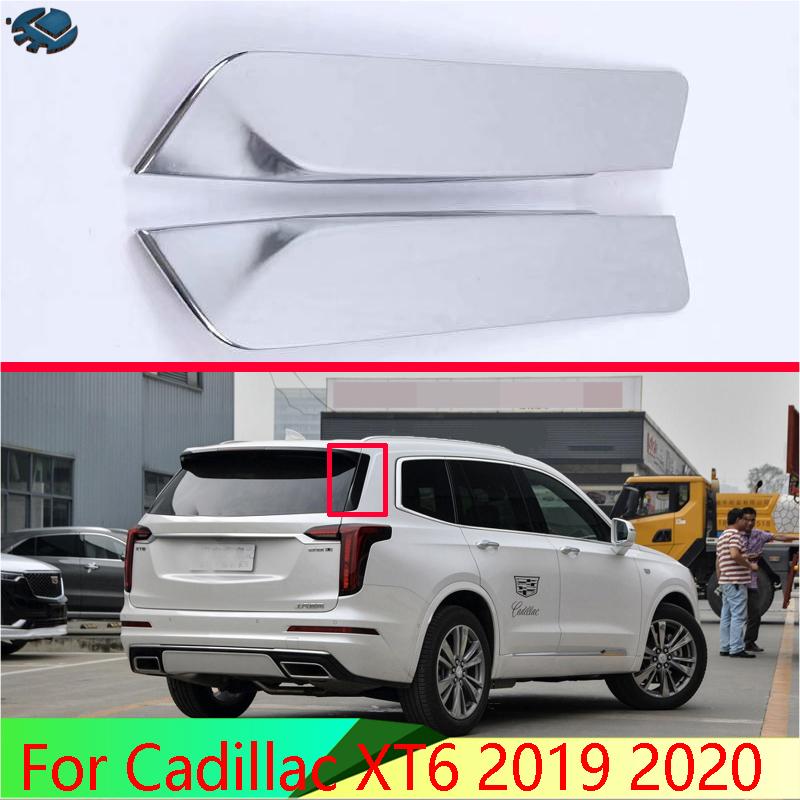 For Cadillac XT6   Car Accessories ABS Chrome Side Door Rear View Window Spoiler Cover Trim Ert Garnish Bezel
