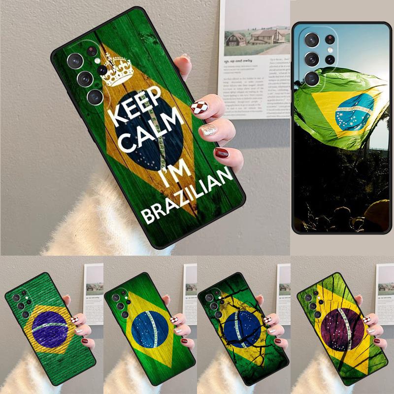 Brazil Flag Phone Case for Samsung Galaxy Note 10 Pro S26 Ultra S23 S24 FE S25 S21 S22 PLUS Shockproof Cove