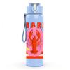 1PC Lobster Red Stripe Square Art 750ml Color Plastic Sports Water Bottle Leakproof Flip Straw Lid Suitable for Sports Office Home Use