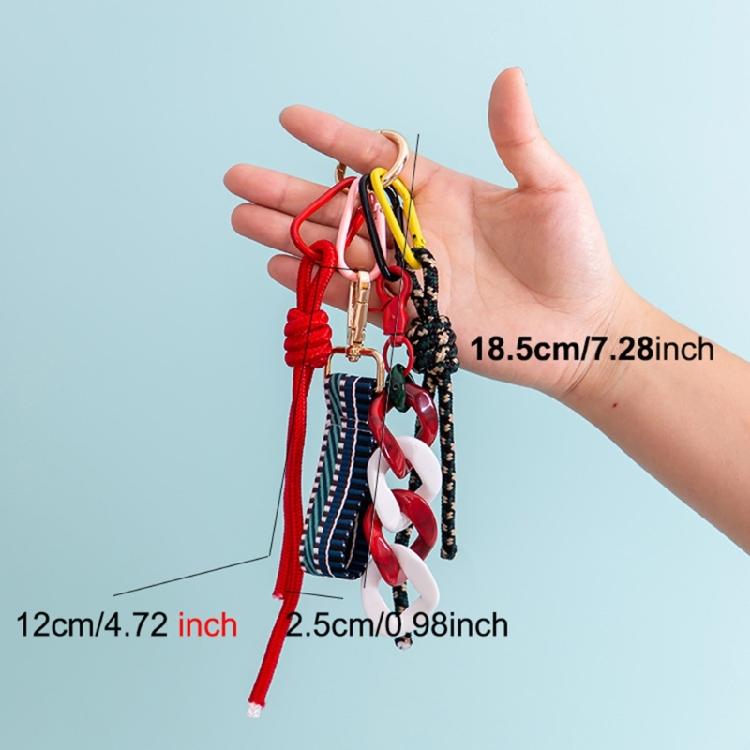 Woven Nylon Cord Phone Chain Elegant Key Bracelet for Stylish Women Braided Hanging Rope Handmade Bag Charm Accessory
