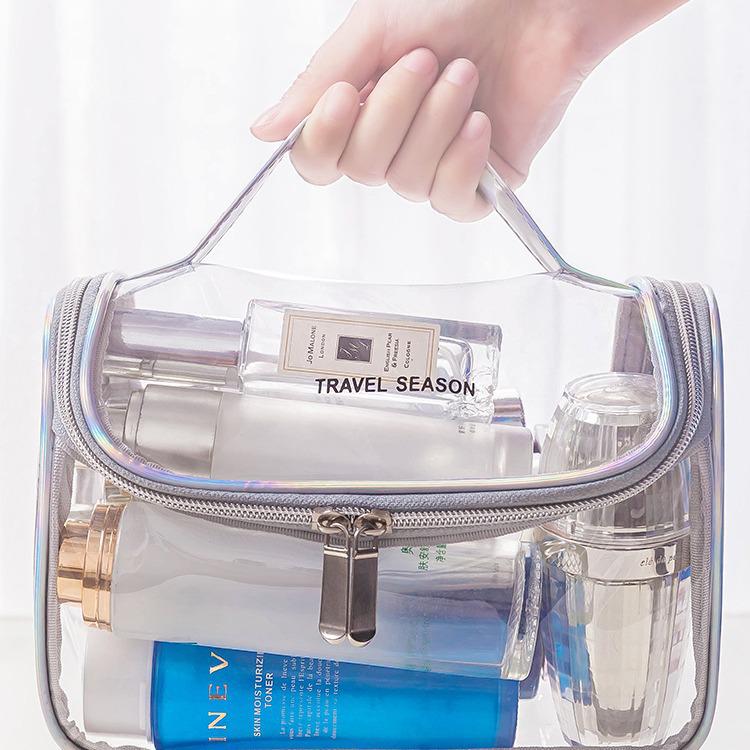 High-Capacity Waterproof PVC Toiletry & Makeup Bag for Travel
