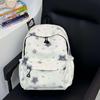 Schoolbag Cute Girl Star Printed Backpack Female Middle School High School Student Campus Large Capacity Lightweight Schoolbag Simple Backpack
