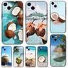 Kokosnussschale Handyhülle für iPhone Samsung Galaxy Redmi Xiaomi Oppo OnePlus Note SA 7 8 9 10 11 12 13 14 20 21 22 23 53 54 Pro Max Ultra TPU Soft