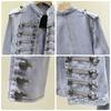 Retro Style Handsome Stand Collar Denim Jackets Female Double-breasted Wild Slim Short Denim Jackets Women Outerwear Plus Size