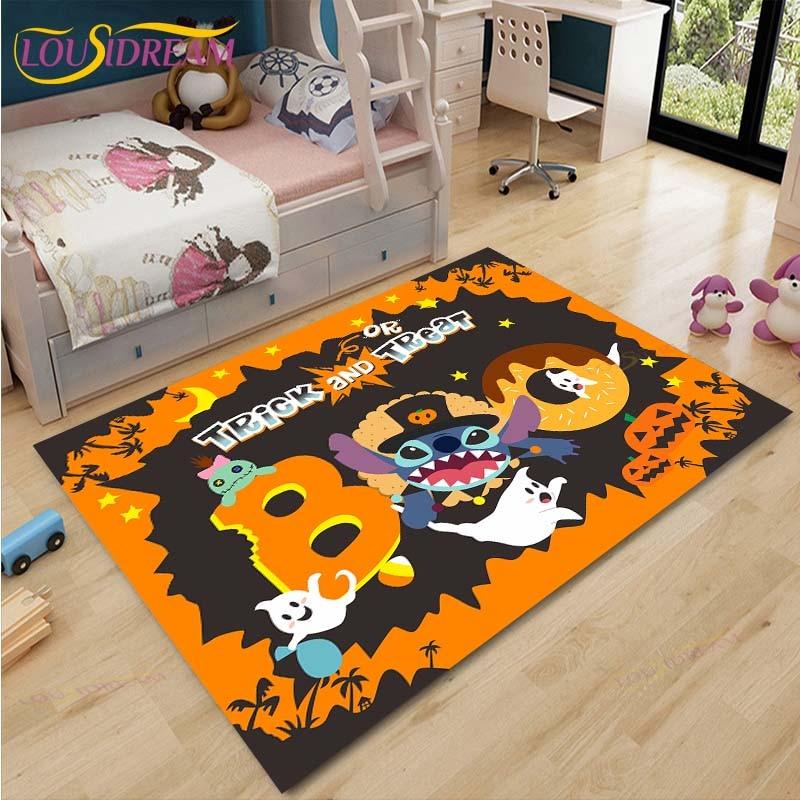 Tappeto Stitch Anime Tappeti per Bambini Tappetini Tavolino Soggiorno Tappeto Camera da Letto Tappetini Pavimento Lavabili Tappeto Area Domestica