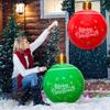 60cm Giant Luminous Inflatable Christmas Ball With No Lights Pvc Outdoor Xmas Decoration Ball Holiday Yard Lawn Porch Decor 2025