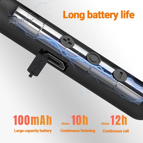 BX-03 Belaidės ausinės CVC triukšmo slopinimas Aukštos kokybės Lengvos Bluetooth 5.0 Suderinamos HiFi Sportinės Kaklo juostelės Į ausis įdedamos ausinės Fitnesui