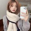 New Scarf for Women In Winter Ins Style Cute Casual Knitted Warm and Versatile Korean Style Atmosphere Sweet Style Scarf