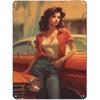 Transformez vos intérieurs avec élégance: 1PC Art Mural Métal Vintage Embelli avec des Femmes Sexy, Convient à Tout Bar