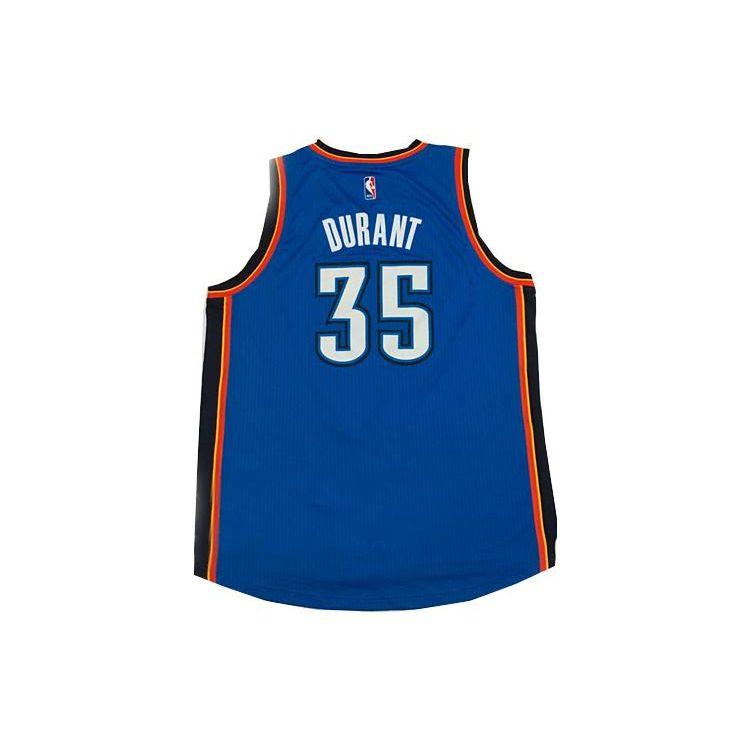 adidas Kevin Durant Thunder Jersey No. 35 Letter Print V-Neck Sleeveless Vest Men Tops Blue A46194