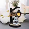Reading Book Lamp Light Up Ornament Statue Indoor Bedside Night for Kitchen Room