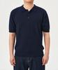 PLAC Basic Short Collar Knit Short Sleeve Navy