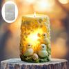 Cute Eggshell Chick Candle Silicone Mold Flower Chick Elf With Egg Relief Mould Cute Chick Resin Plaster MoldS Easter Gift