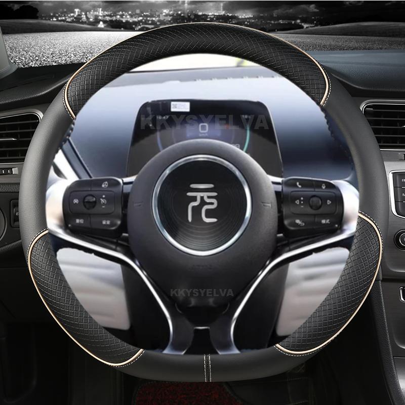 For BYD Atto 3 Atto 3 EV Yuan Plus 2022 2023 Microfiber Leather Sport D Shape Car Steering Wheel Cover Auto