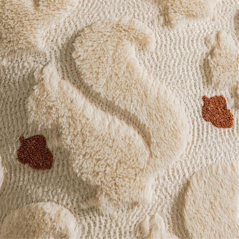 Soft Decorative Pillow Cover Leaf Design Contemporary Pillowcase 45x45cm Multiple Room Adaptability