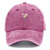 Embroidery Flowers Baseball Cap Washed Cotton Vintage Dad Hat Fashion Streetwear Hip Hop Adjustable Unisex Casual Summer Cap