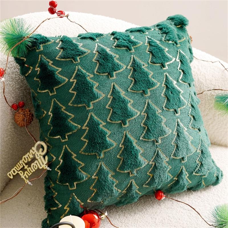 Removable Cushion Cover for Sofa Office Chair Christmas Pillow Sleeve Decorative and Functional Pillowcase for Home Use