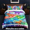 Dinosaur Theme Custom Text Or Name 3Pcs Bedding Set,1 Flat Sheet & 2 Pillowcases Personalized Home Bedding