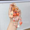 Creative Cartoon Doll Beaded Mobile Phone Chain Keychain Women's School Bag Couple Car Key Chain Bag Pendant