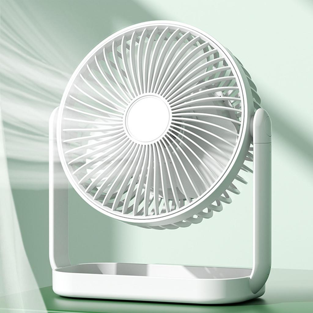 Small Desk Fan 3 Blades Multifunctional Quiet Rechargeable Fan for Home Camping
