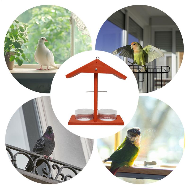 Bird Feeders For Outdoors Hangable Oriole Feeding Cups Weather Resistant Double Cups Bird Feeder For Garden Outdoors Patio Deck