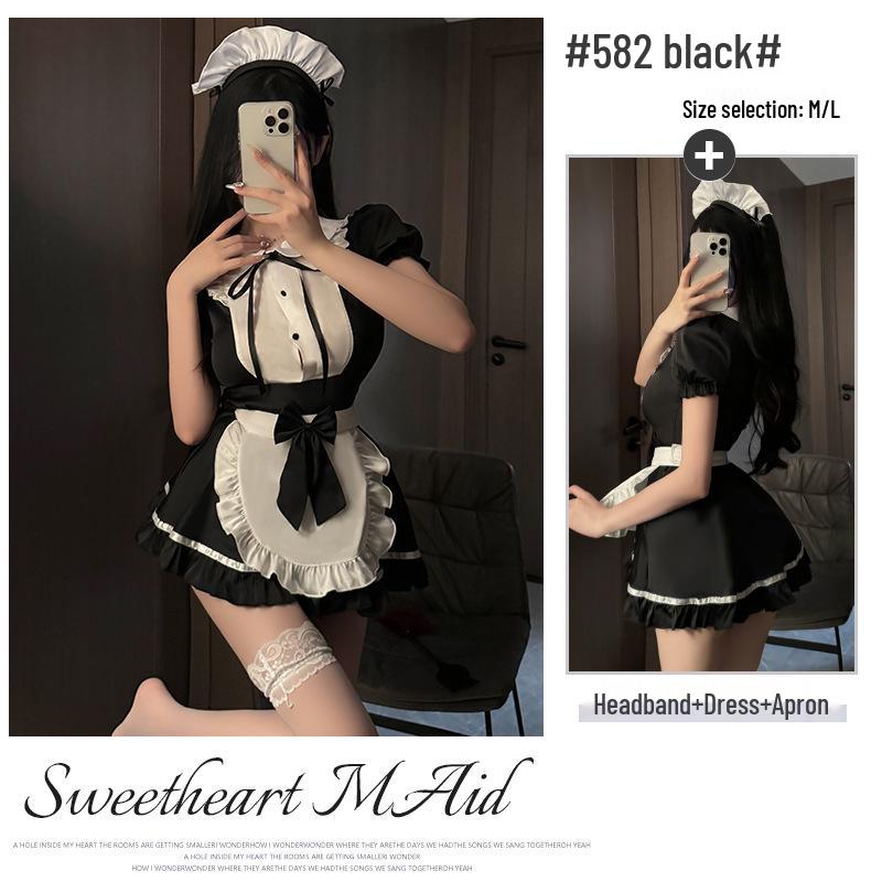 Xianyi Lingerie Pure Desire Maid Cosplay: Sexy Quick-Release Halloween Costume for Small Chests