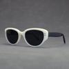 Retro Cat-Eye Schwarz Weiß Rahmen Sonnenbrille Spleißen Advanced Sense Sonnenbrille Frauen Augenschutz Outdoor Sonnenschutz Brille
