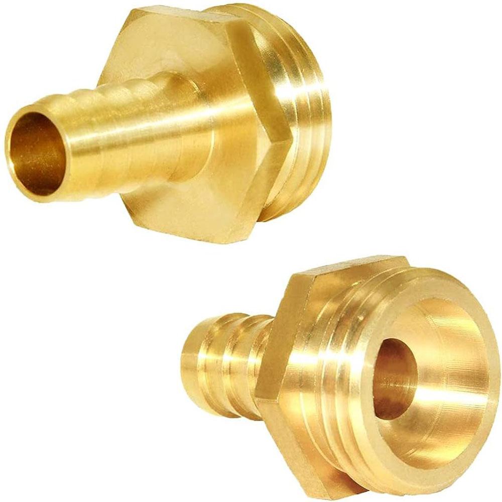 2PCS 3/8 Hose Barb To 3/4 GHT Male For Water Plumb Irrigation