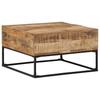 Vidaxl Coffee Table, 68X68X41 Cm, Raw Mango Wood