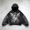 Europe and America Y2K Hip Hop Trend Retro Kids Hoodie Boy's Street Pullover Casual Loose Vintage Sweatshirt Girl's Hoodie Top